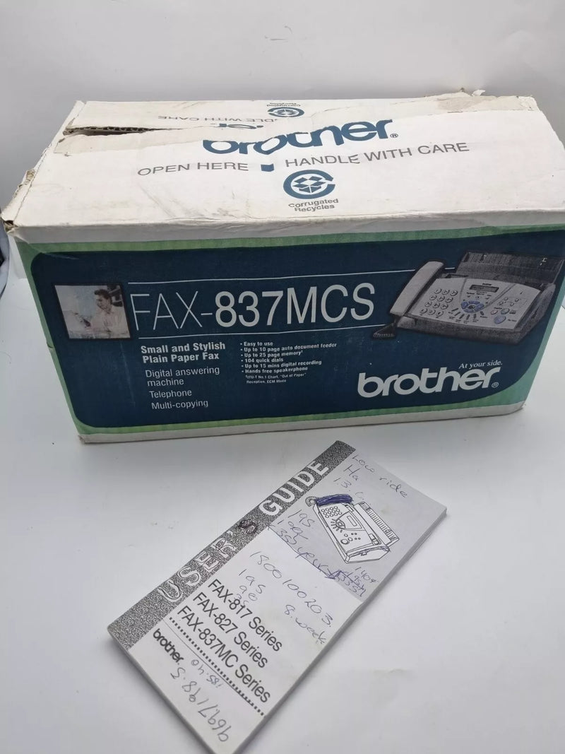 *Used!* Brother FAX-837MCS A4 Thermal Transfer Plain Paper Fax Machine+BONUS:PC-402RF