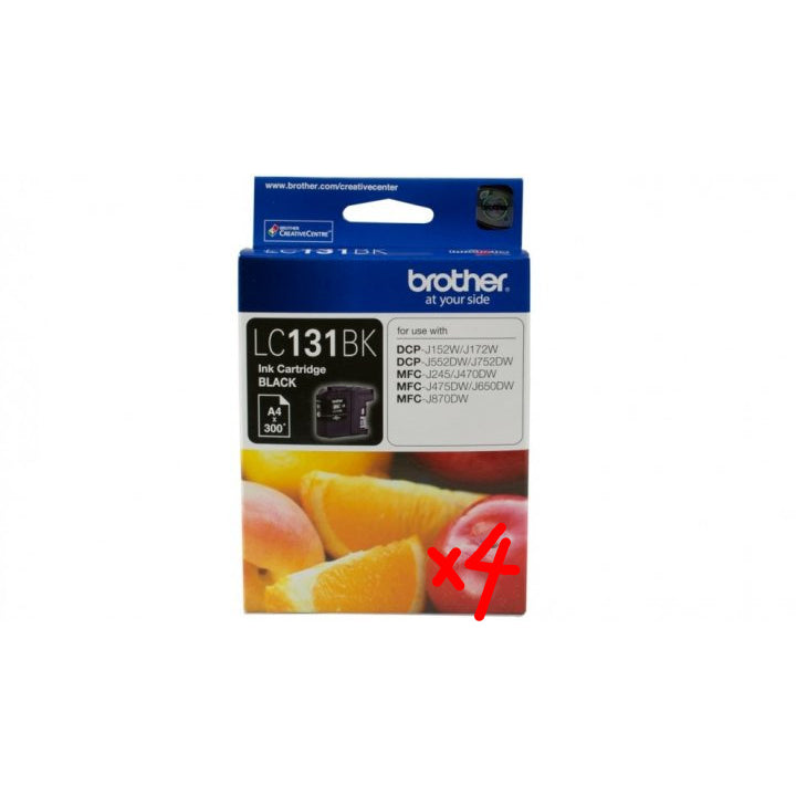 Brother LC131BK 4 Pack