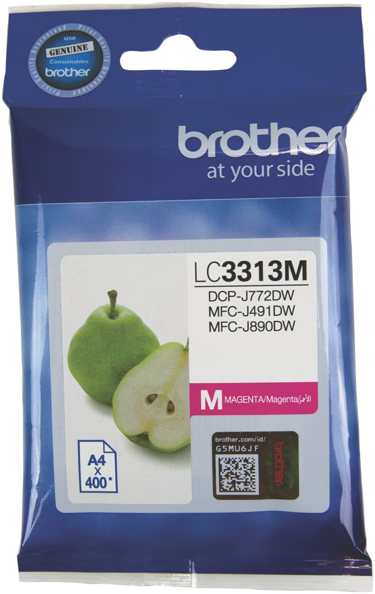 Genuine Brother LC3313 Magenta Ink Cartridge for DCP-J772dw MFC-J890dw J491dw [LC-3313M]