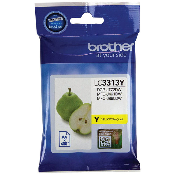 Genuine Brother LC3313 Yellow Ink Cartridge for DCP-J772dw MFC-J890dw J491dw [LC-3313Y]