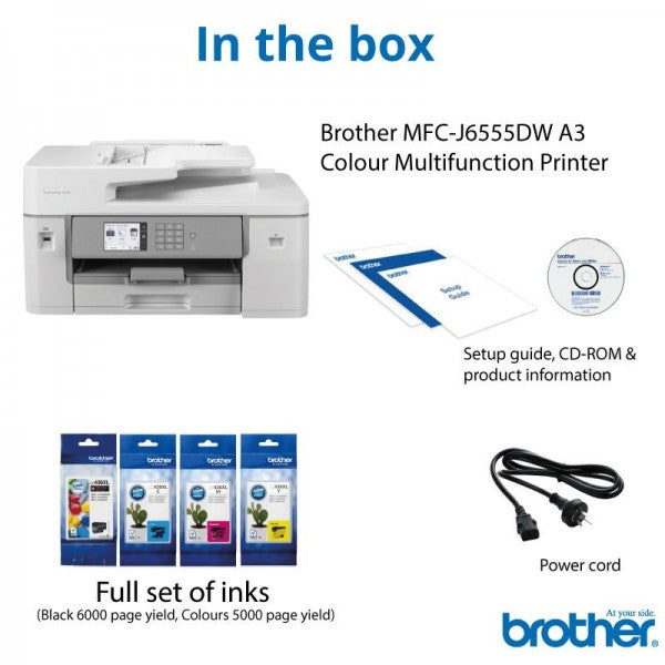 Brother Mfc-J6555Dw Xl A3 Inkvesment Tank Multi-Function Printer Lc436Xl Ink Set [Mfcj6555Dw] Inkjet