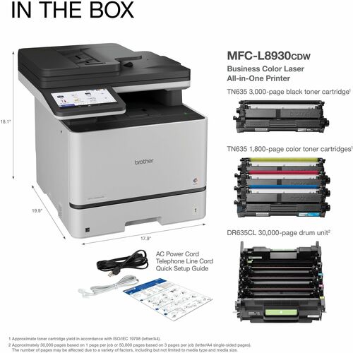 Brother MFCL8930CDW A4 Colour Laser Multifunction Printer for Business / Education / Medical Centre (NZ)