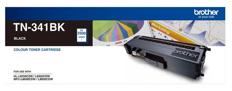 *Unbox* Genuine Brother TN341BK Black Toner Cartridge for HL-L8250CDW HL-L8350CDW (2.5K)