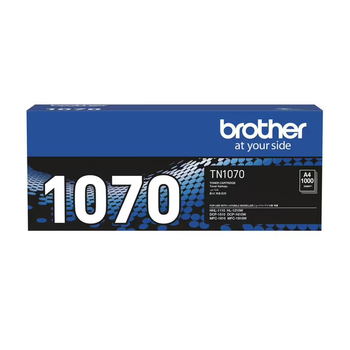 Brother Genuine TN-1070 BLACK Toner Cartridge for HL-1110/HL-1210W/DCP-1510/MFC-1810 (1K)