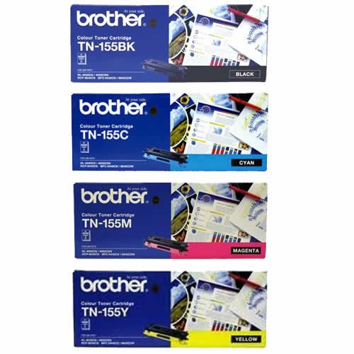 *Clear!* 4 Pack Genuine Brother Tn-155 C/M/Y/K High Yield Toner Set For