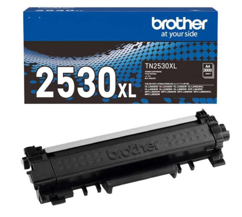 Genuine 2x Pack Brother TN2530XL High Yield BLACK Toner Cartridge *TWIN PACK*