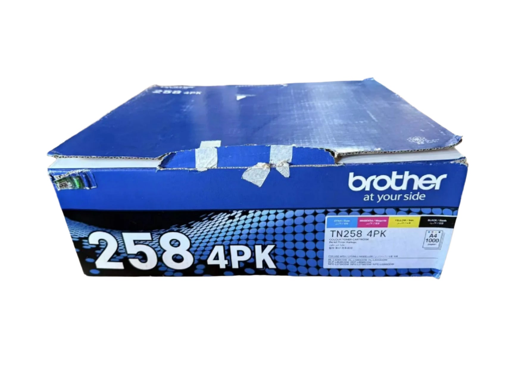 *Damaged Box* 4x Pack Brother TN258-C/M/Y/K Toner Cartridge Value Pack [TN2584PK]