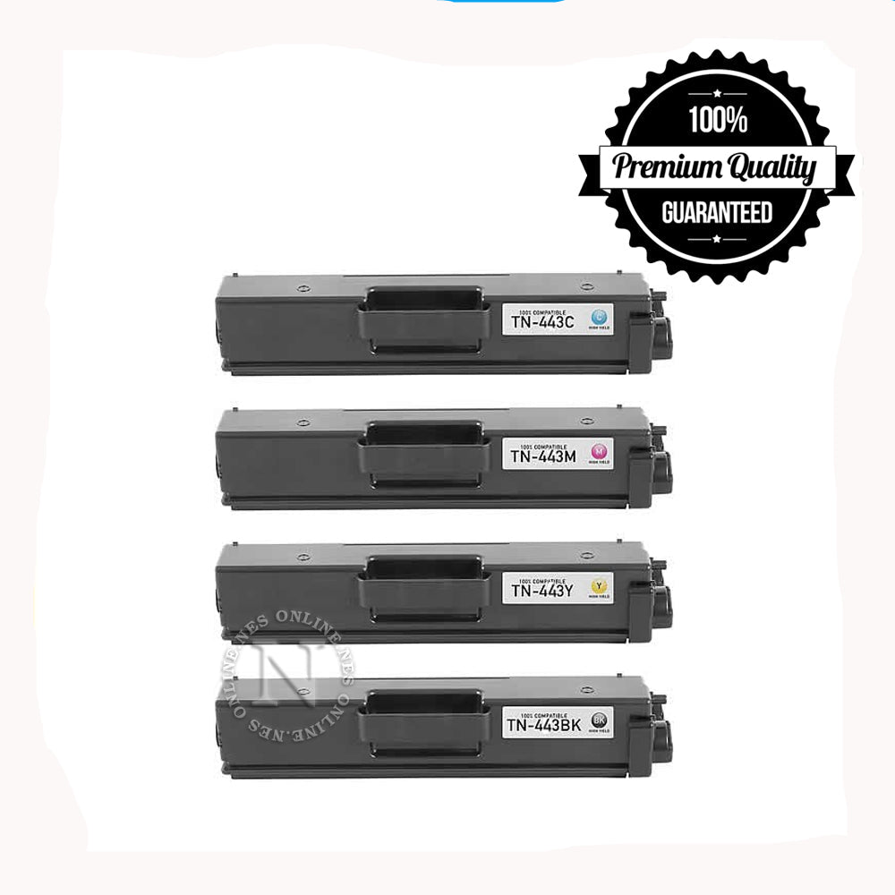 *SALE!* 4x Pack Premium Compatible TN443 C/M/Y/K Toner Set for HLL8360CDW MFCL8690CDW MFCL8900CDW (4K)