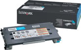 1 X Genuine Lexmark C500 X500 X502 Cyan Toner Cartridge -