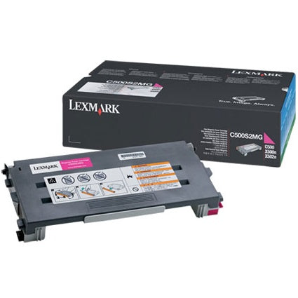 Lexmark Genuine C500S2MG Magenta Toner Yield 1500 Pages For C500 X500 X502N C500S2MG
