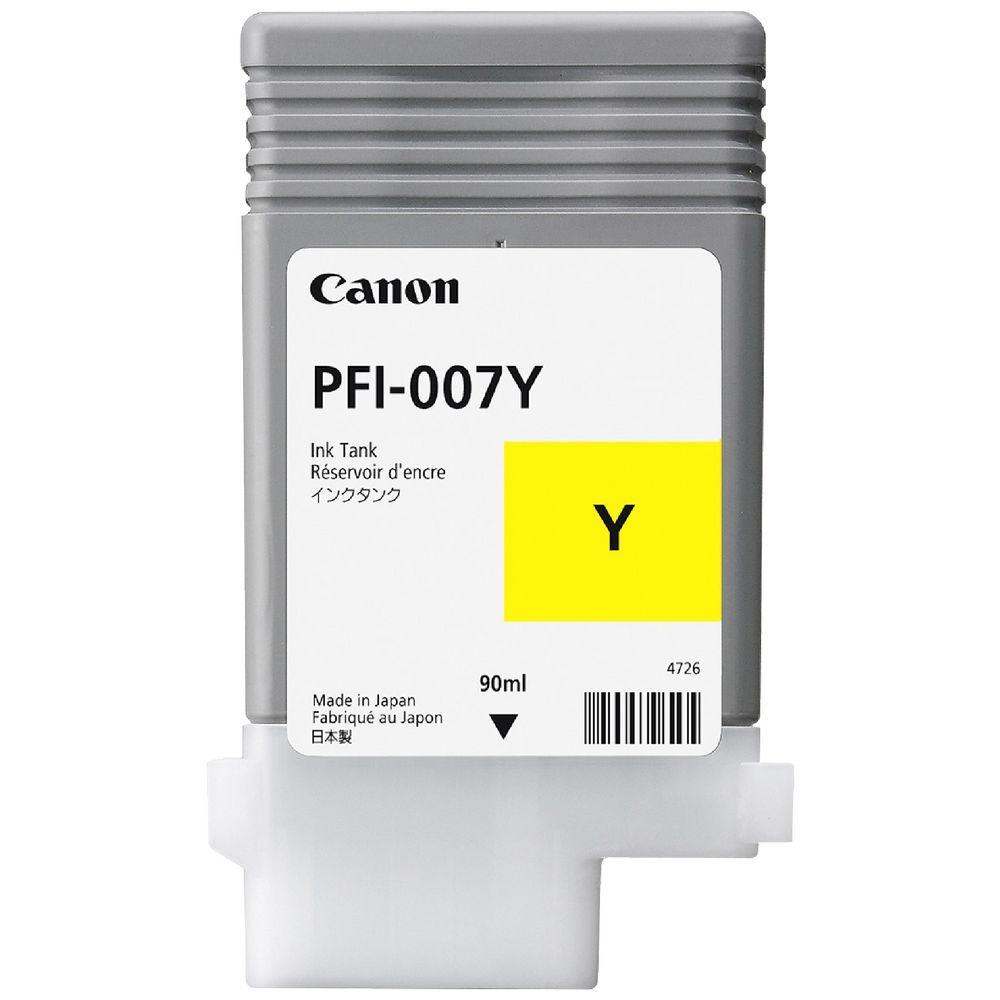Genuine Canon PFI-007Y Yellow Ink Cartridge iPF670E iPF670 [PFI007Y]