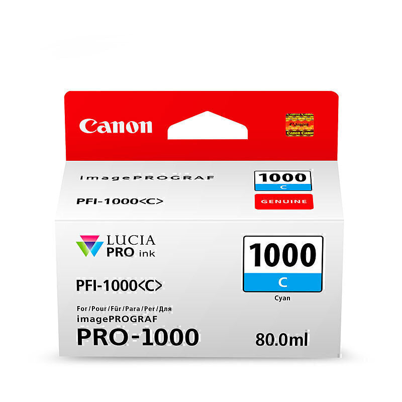 Canon PFI1000 Cyan Ink Cart PFI1000C