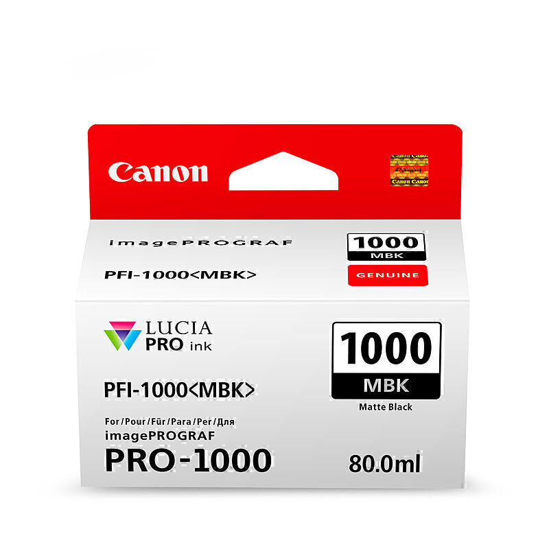 Canon PFI1000 Mat Blk Ink Cart PFI1000MBK