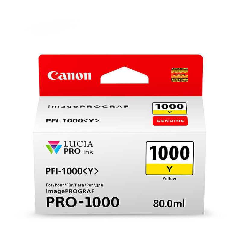 Canon PFI1000 Yellow Ink Cart PFI1000Y