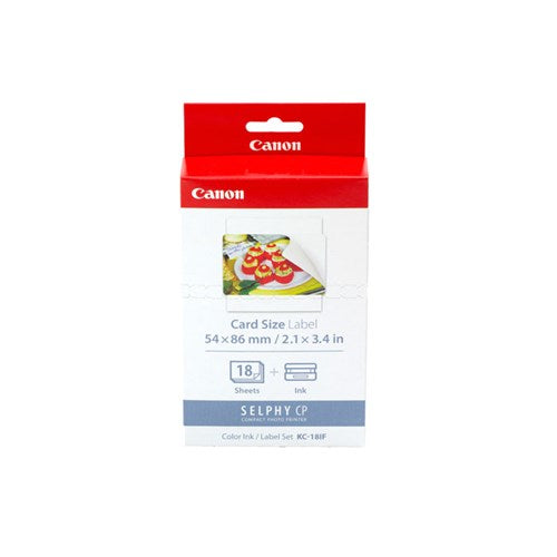 Canon Selphy Card Size Label Ink & Paper Pack KC-18IF KC18IF
