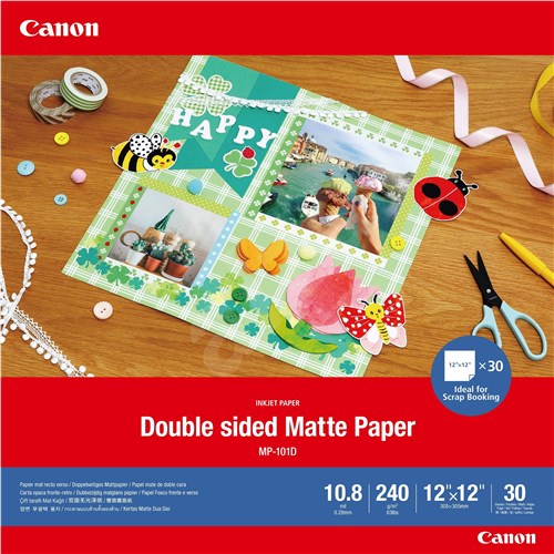 CANON MP-101D12X12 DOUBLE SIDED MATTE PAPER 12X12 30 PACK MP-101D12X12