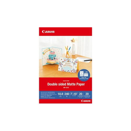 CANON MP-101DCARDS GREETING CARD DBL SIDED MATTE PAPER 7X10 20 PACK WITH ENVELOPE MP-101DCARDS