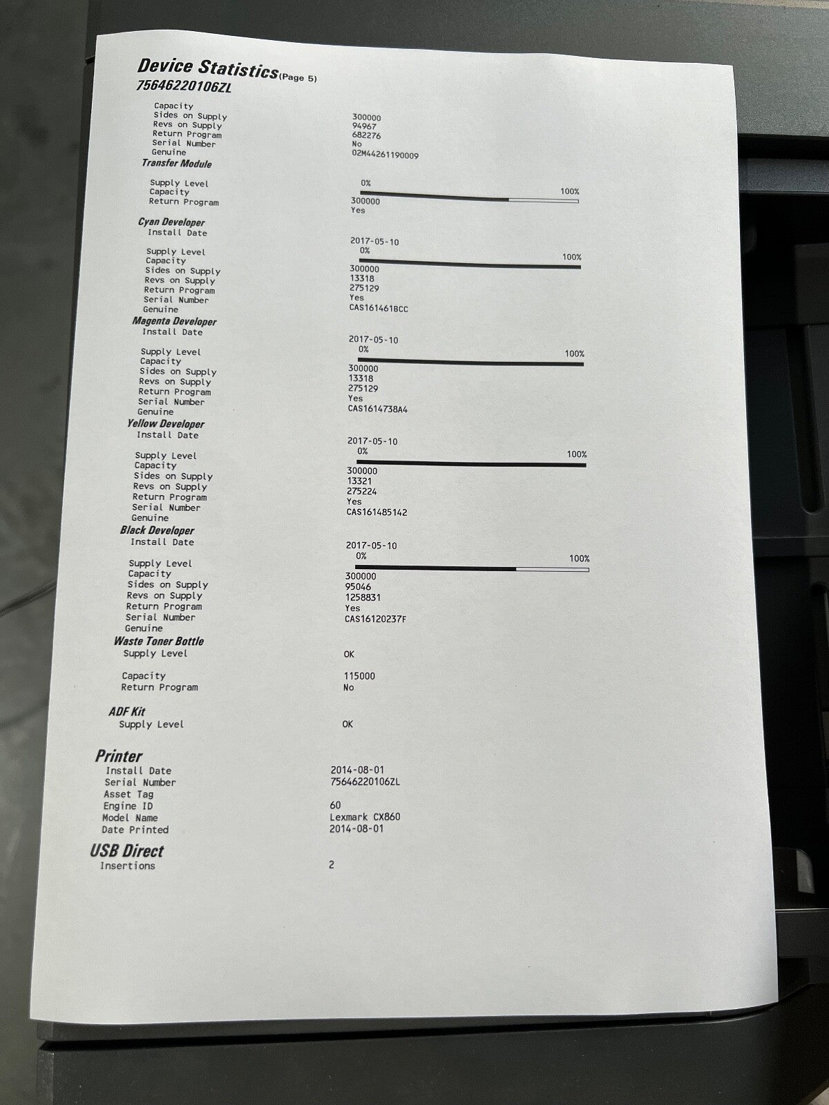 *RFB* Lexmark CX860DE 57PPM A4 Colour Multifunction Printer [42K0665] CX860DTE *Ex-Leasing Unit*