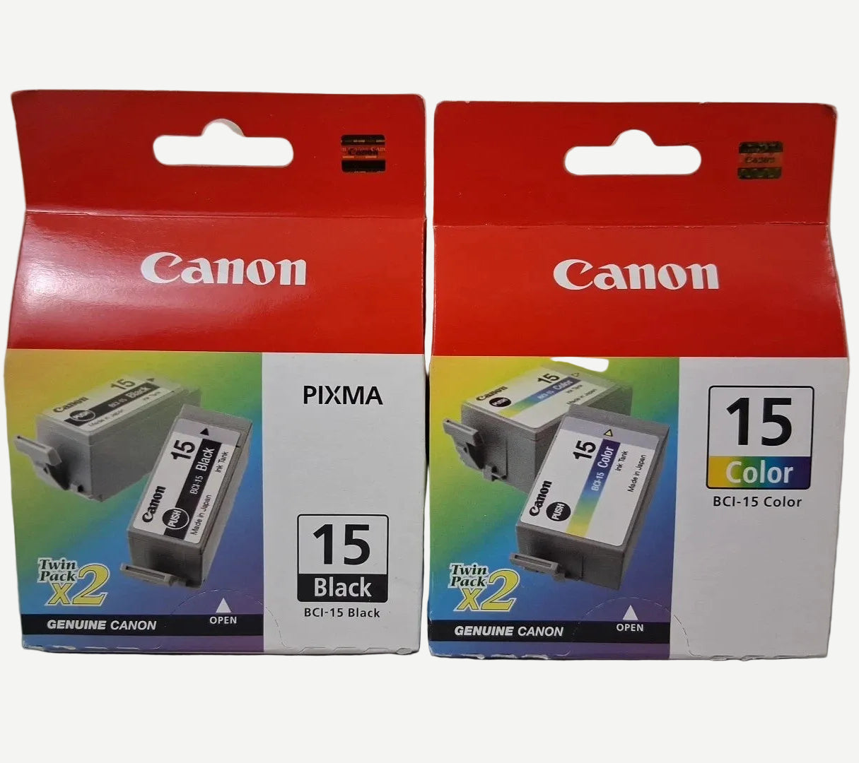 *Bundle!* 2x Genuine Canon BCI15BK Black BCI15C Color Ink Cartridge Set