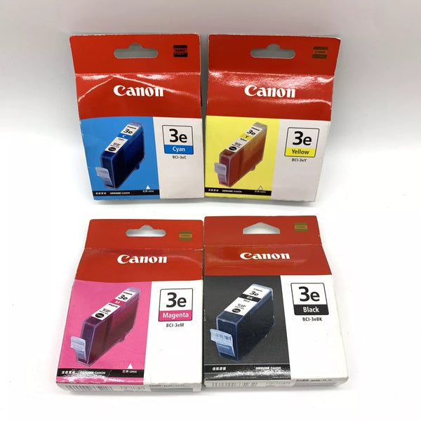 Bundle:4x Pack Genuine Canon BCI-3e C/M/Y/K Ink Cartridge Set (1BK,1C,1M,1Y)