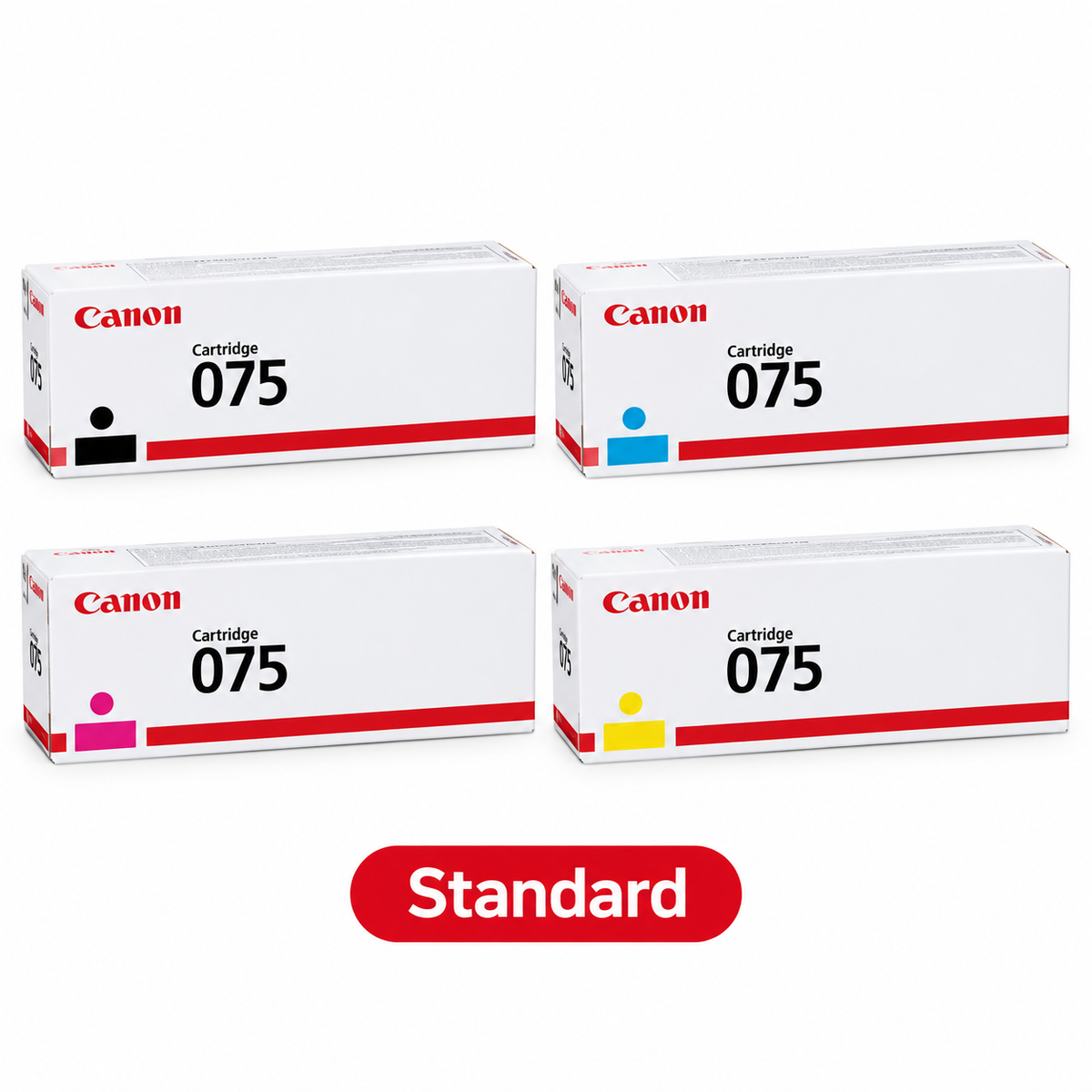 Bundle: 4x Pack Genuine Canon 075 CMYK Toner Cartridge Set MF664 MF667 [CART075]