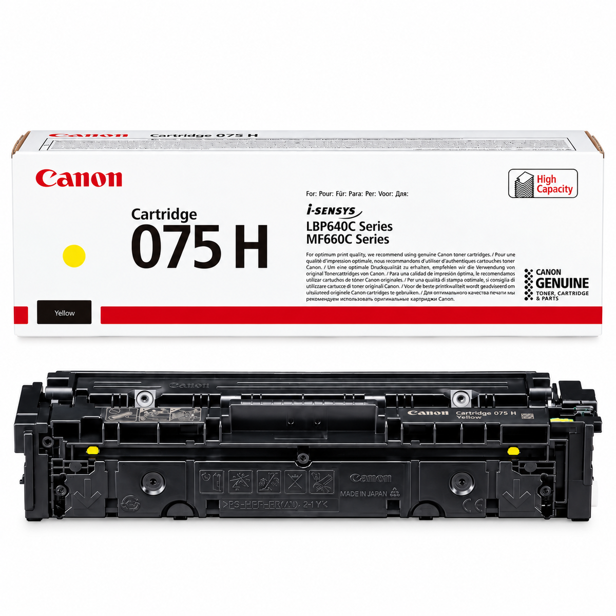 Genuine Canon CART075H High Capacity Yellow Toner Cartridge (2.5K) [6366C003]