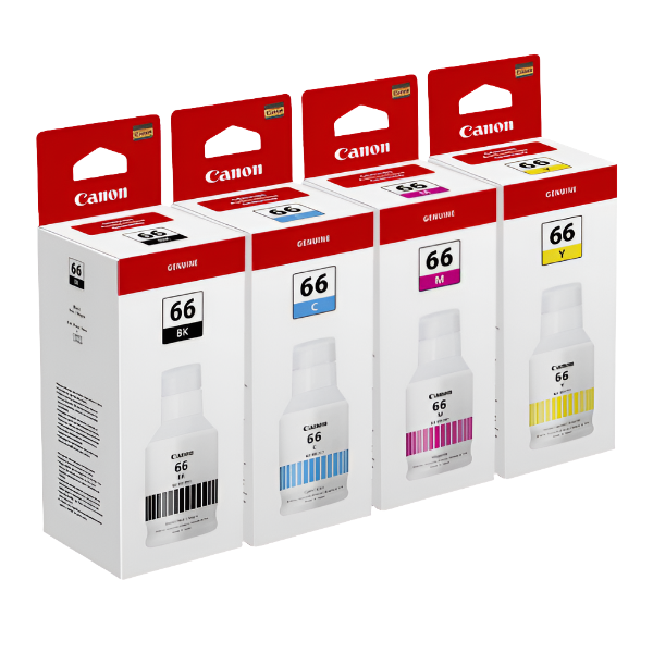 *SALE!* 4x Pack Genuine Canon GI-66 Ink Bottle Set (1BK,1C,1M,1Y) for GX3060 GX4060 GX5060 GX6060 GX7060 (6K)