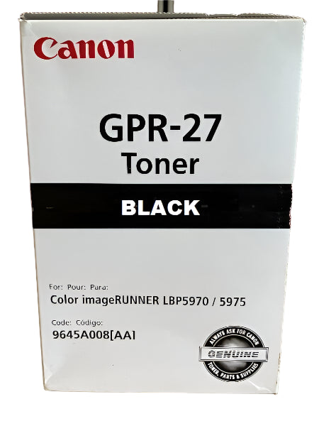 Genuine Canon GPR-27 Black Toner Cartridge for LBP5970 LBP5975 10K [9645A008AA]