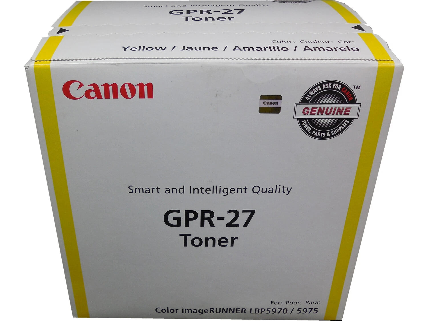 Genuine Canon GPR-27 Yellow Toner Cartridge for LBP5970 LBP5975 12K [9642A008AA]