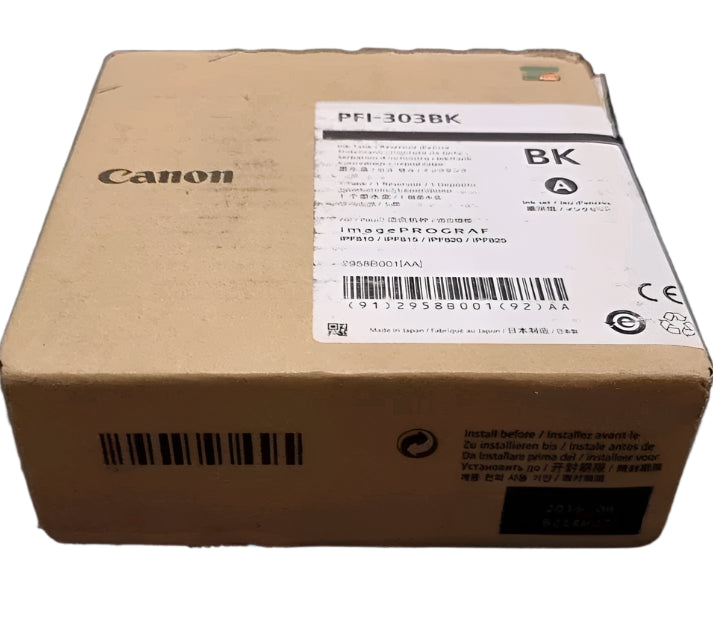 *CLEAR!* Genuine Canon PFI-303 Black Ink Tank for IPF810 IPF815 IPF820 IPF825 330ML [PFI-303BK]