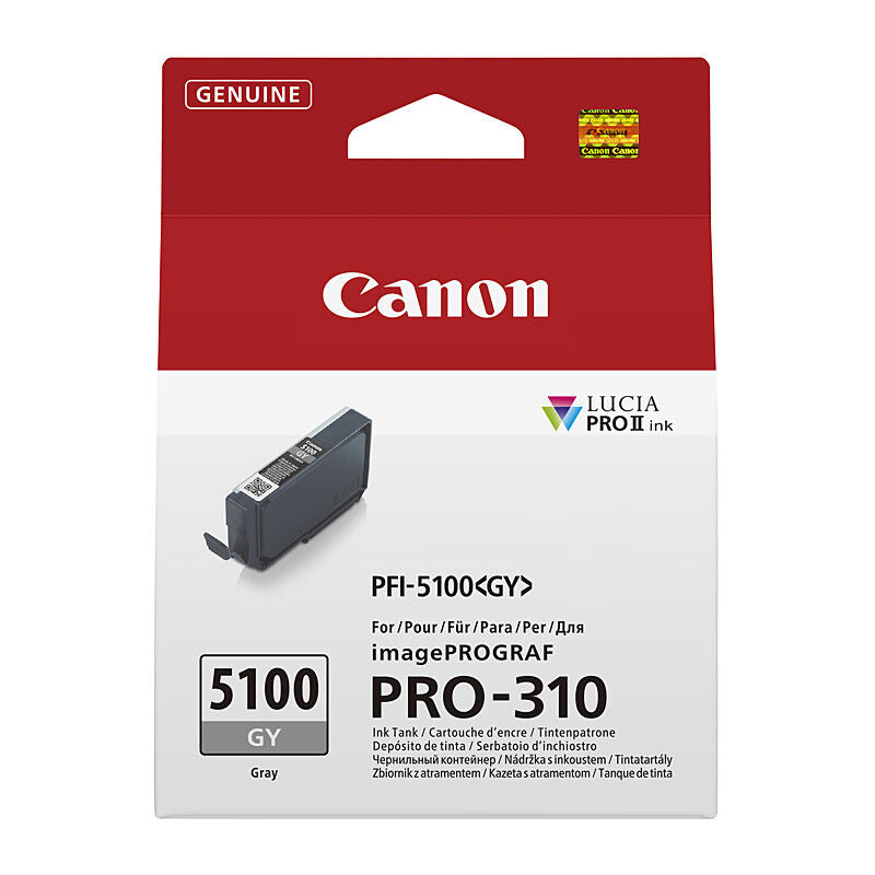 Genuine Canon PFI-5100 Grey Ink Cartridge for Pro-310 Printer [PFI5100GY]