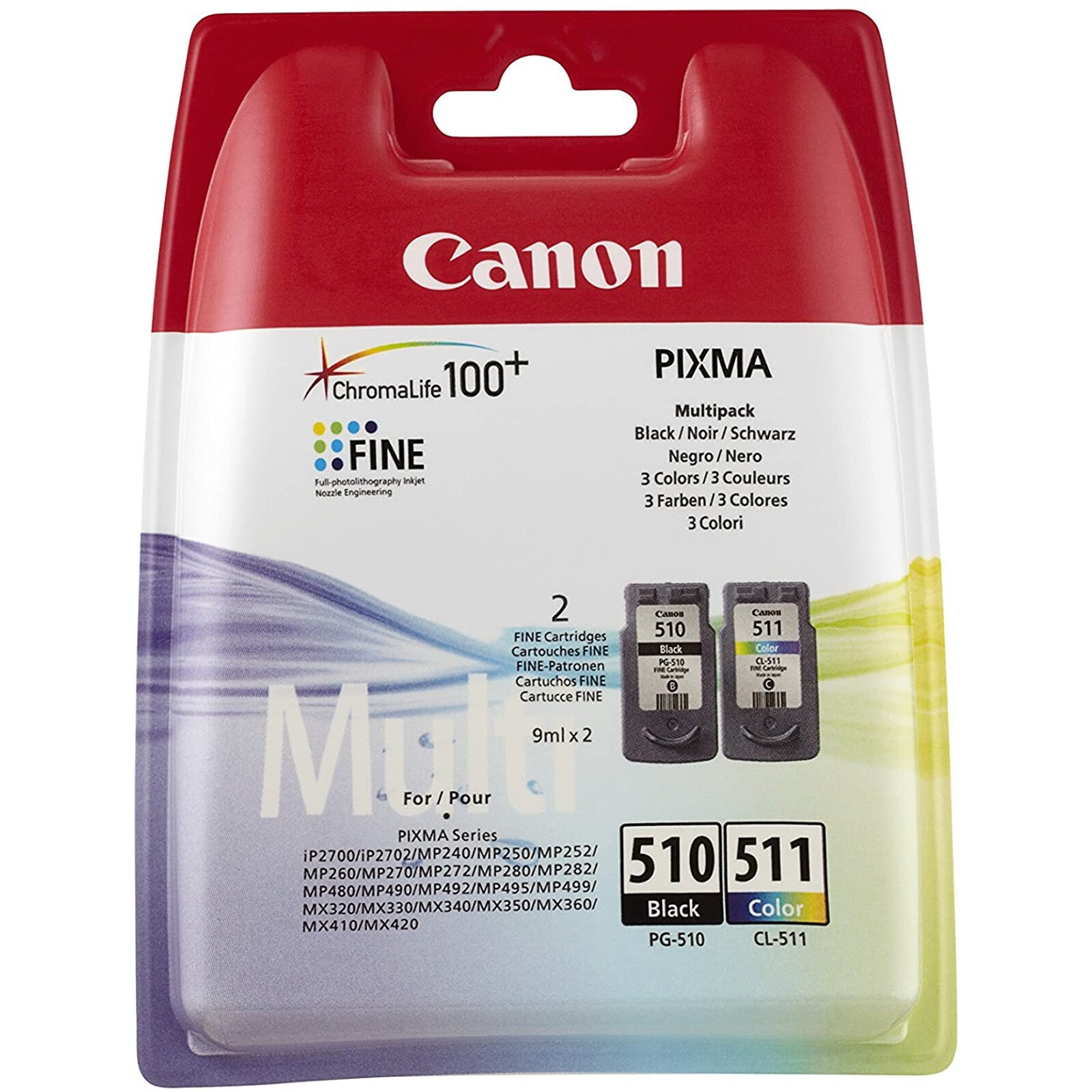 Genuine Canon PG510+CL511 Twin Pack [PG510CL511CP]