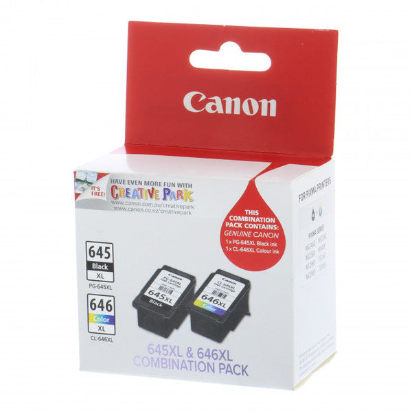 Genuine Canon Pg645Xl+Cl646Xl Twin Pack For Mg2560/Mg2960/Mg2965/Mg3060/Mx496 [Pg645Xlcl646Xlcp]