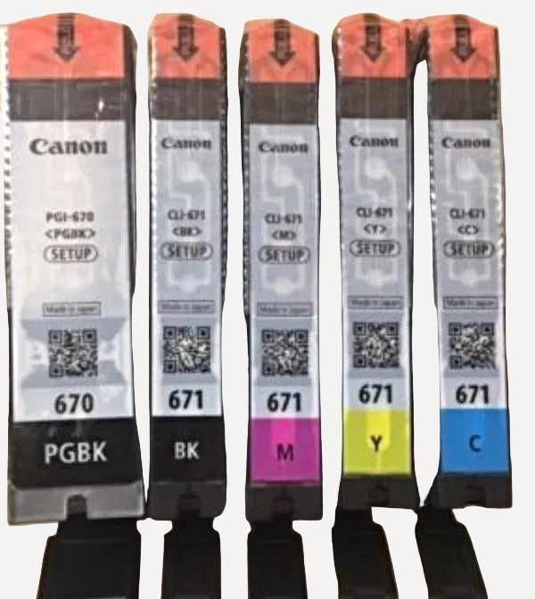 *SALE!* Genuine Canon PGI670/CLI671 Ink Cartridges (Set of 5x) for MG7760 MG7765 MG7766 TS9060 Value Pack