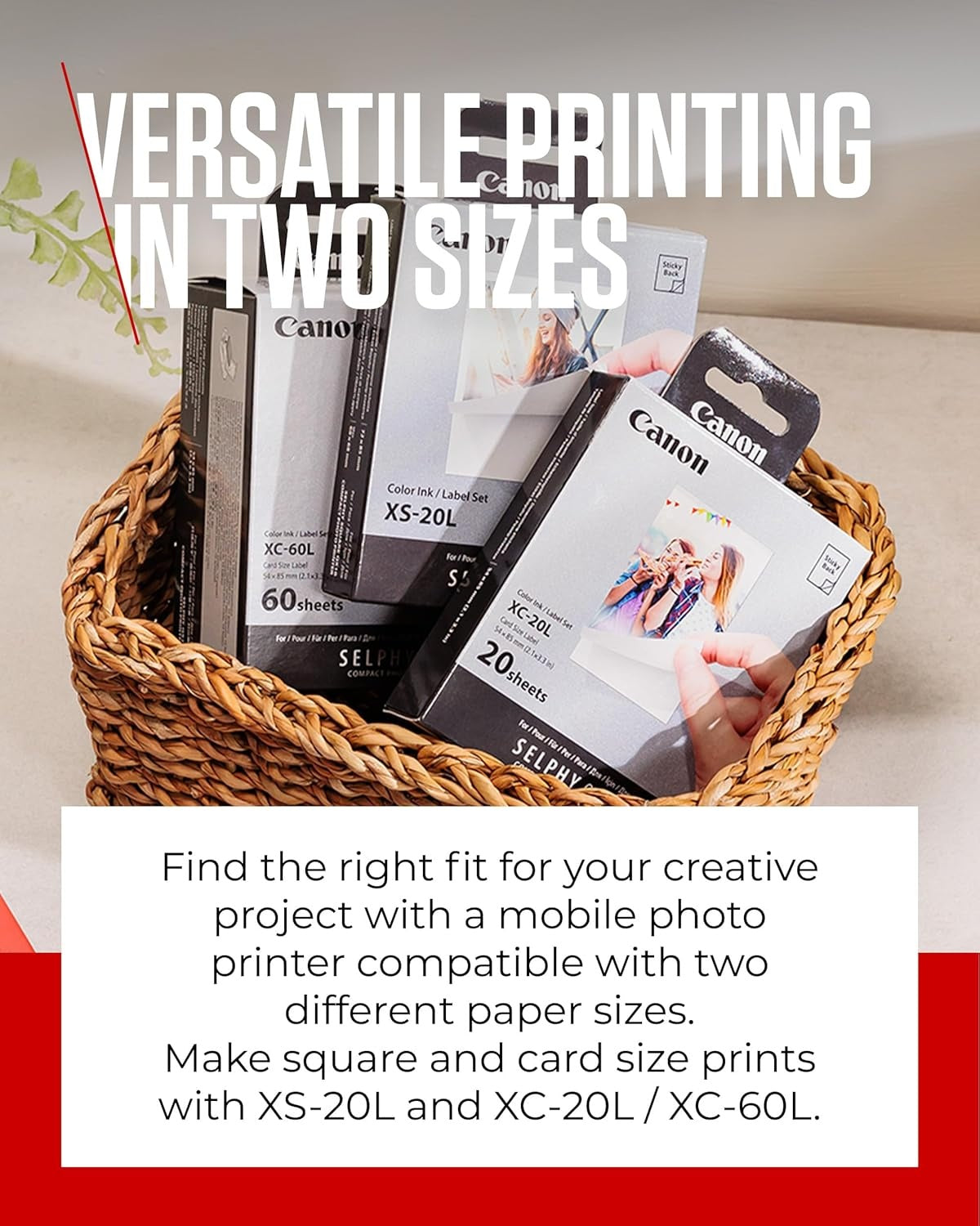 *New!* Canon Selphy Square QX20 Portable Photo Printer QX20-RD [RED]