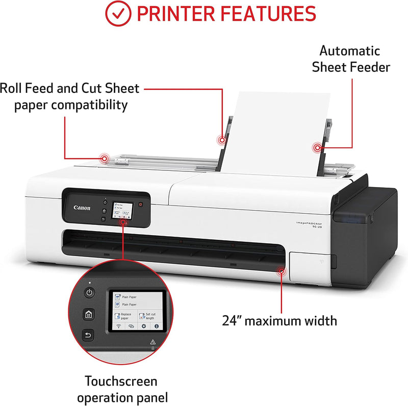 Canon imagePROGRAF TC-20 A1/24" 4 Colour Graphics Wide Format Desktop Printer