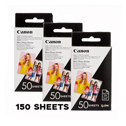 100x Sheets Genuine Canon Zink Mini Photo Printer Paper 2"x3" Bundle 2x [MPPP50]