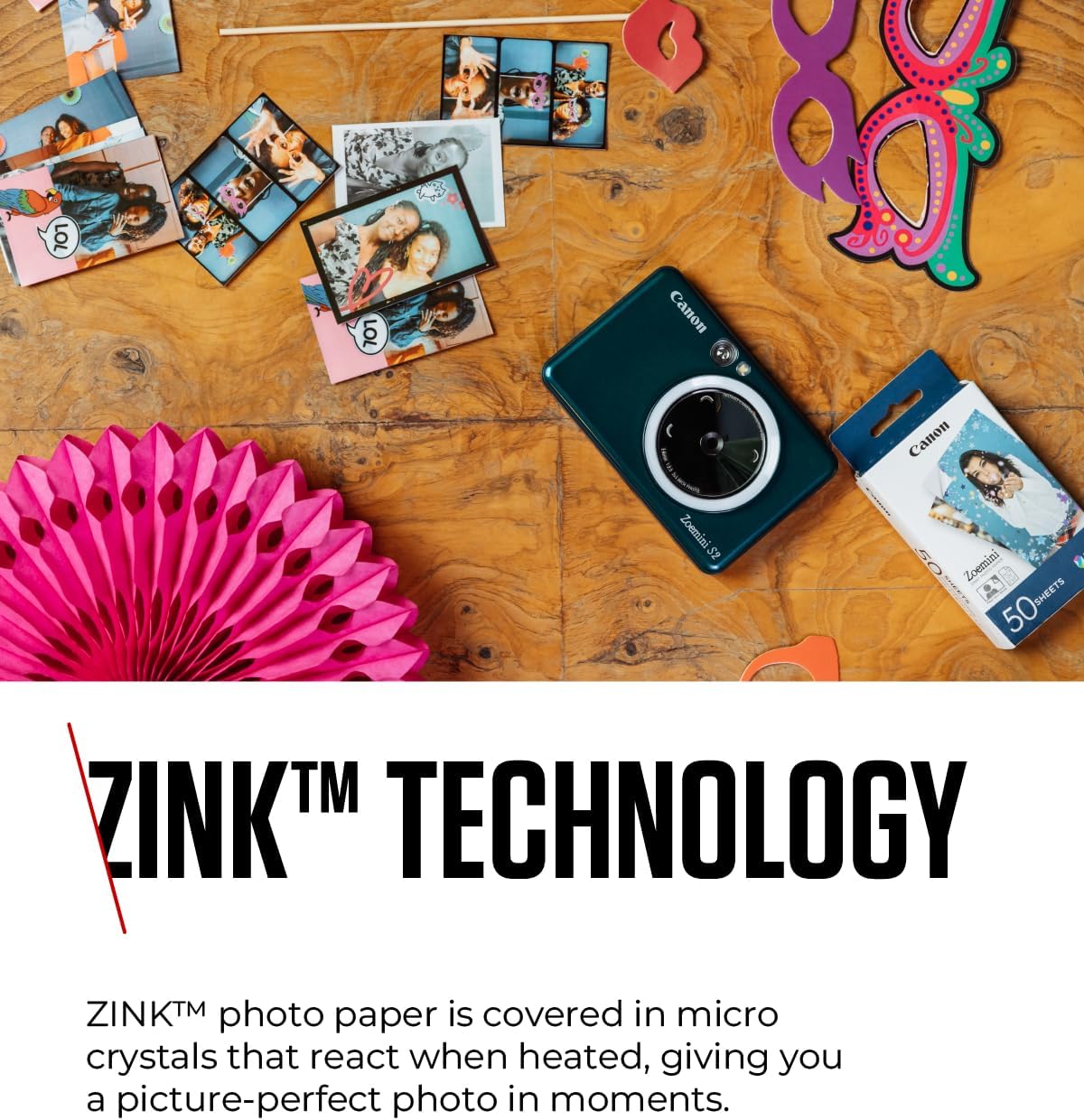 Genuine Canon 20x Sheets Zink Pre-Cut Circle Sticker Pack for Zoemini Photo Printers