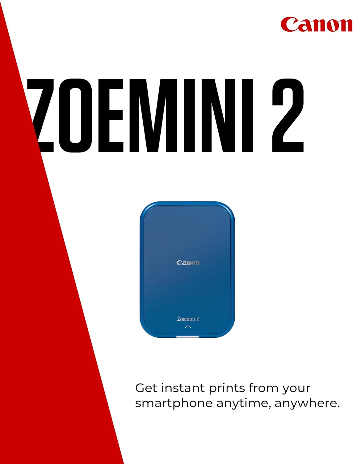 Canon Zoemini 2 Portable Photo Printer Navy Blue + 100 Sheets ZINK Paper Bundle