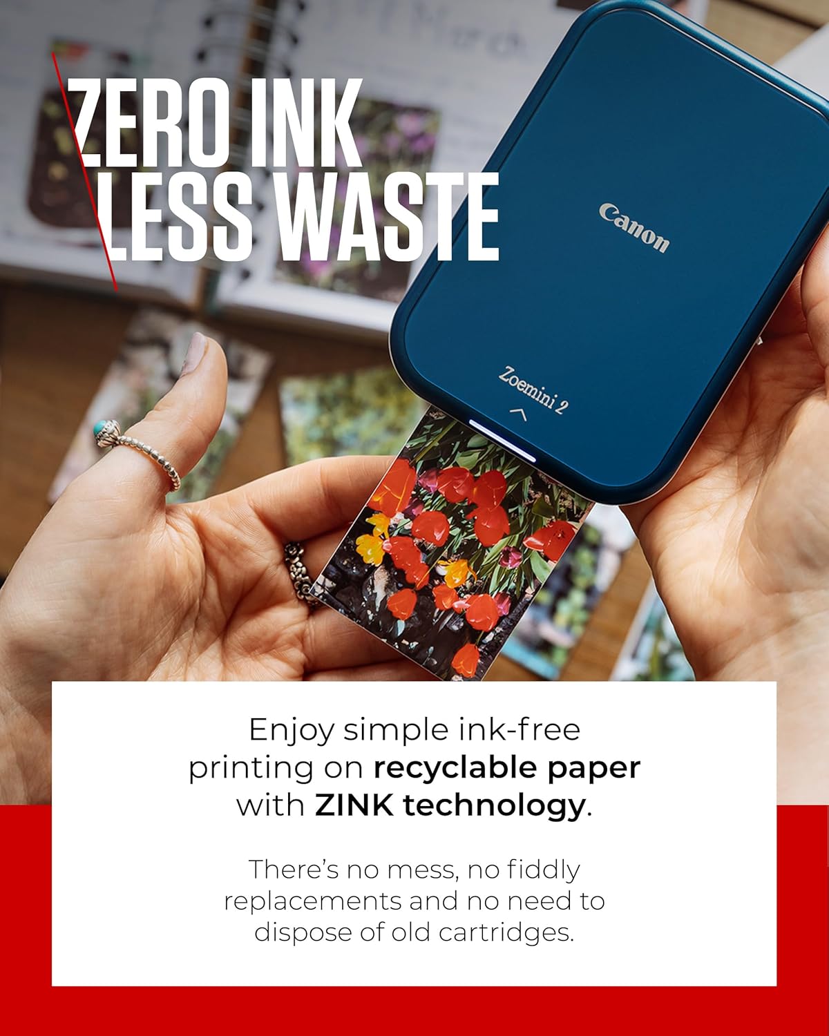 Canon Zoemini 2 Mini Wireless Photo Printer - Mobile, Portable, Pocket 5452C008 [Navy Blue]