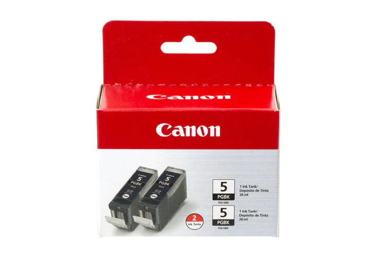 Genuine Canon Pgi5Bk-Twin Black Ink Cartridge Twin Pack For Mp500/Mp610/Mp800/Mp830 -