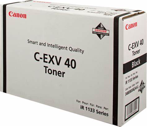 Genuine Canon C-EXV40 (03480B006AA) Black Original Toner Cartridge for iR1133 Series (6K)