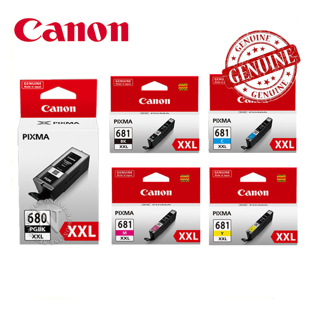 *Bundle* 5x Pack Canon PGI-680XXL CLI-681XXL-C/M/Y/K Ink Cartridge Set Extra High Yield (1BK,1PBK,1C,1M,1Y)