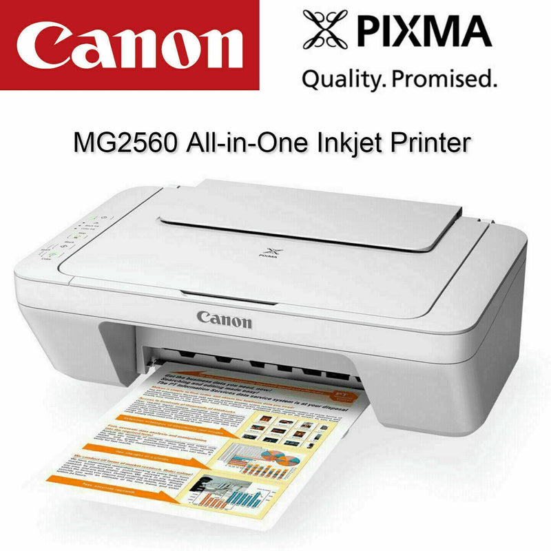 *Sale!* Canon Pixma Home Mg2560 3-In-1 Photo Inkjet Printer /W Pg645/Cl646 Starter Ink Set Colour