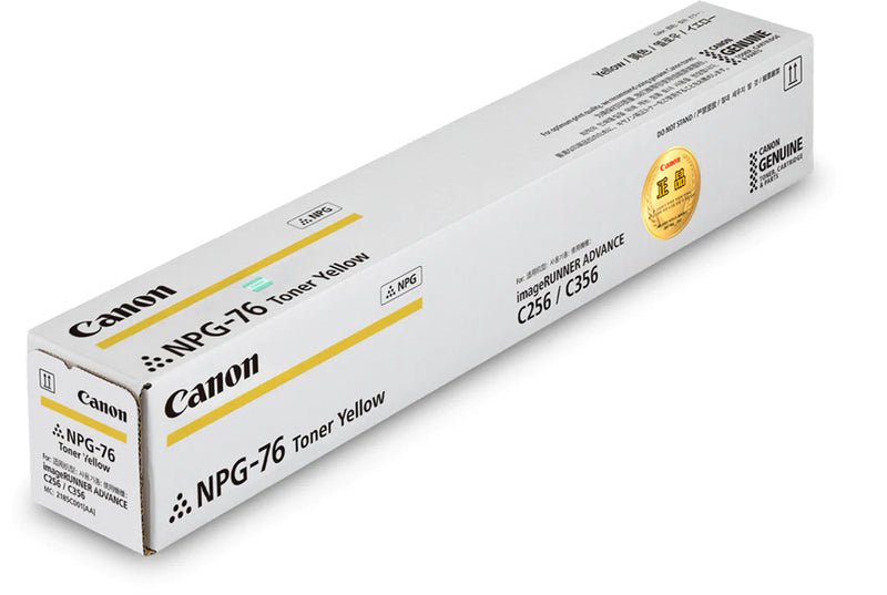 1 X Genuine Canon Tg-76Y Yellow Toner Cartridge Npg76 (18K Pages) -