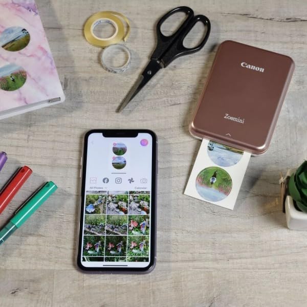 Genuine Canon 20x Sheets Zink Pre-Cut Circle Sticker Pack for Zoemini Photo Printers