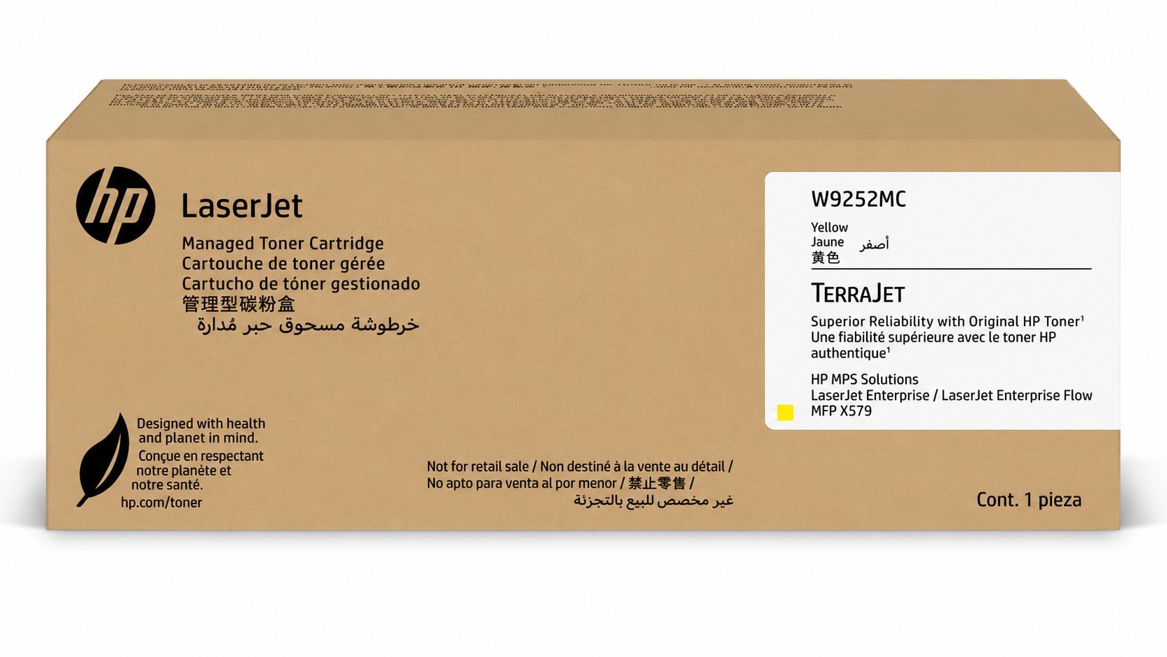HP W9252MC Yellow Managed Original LaserJet Toner Cartridge for MFP X57945dn 18K Pages