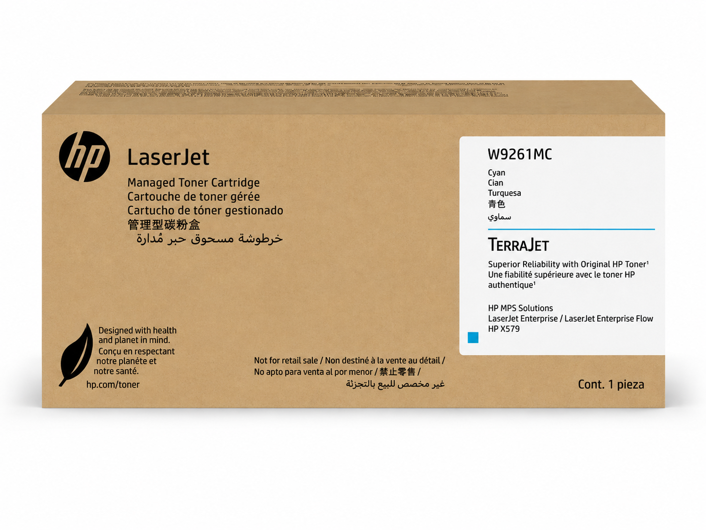 HP W9261MC Cyan Managed Original LaserJet Toner Cartridge 30,000 Pages
