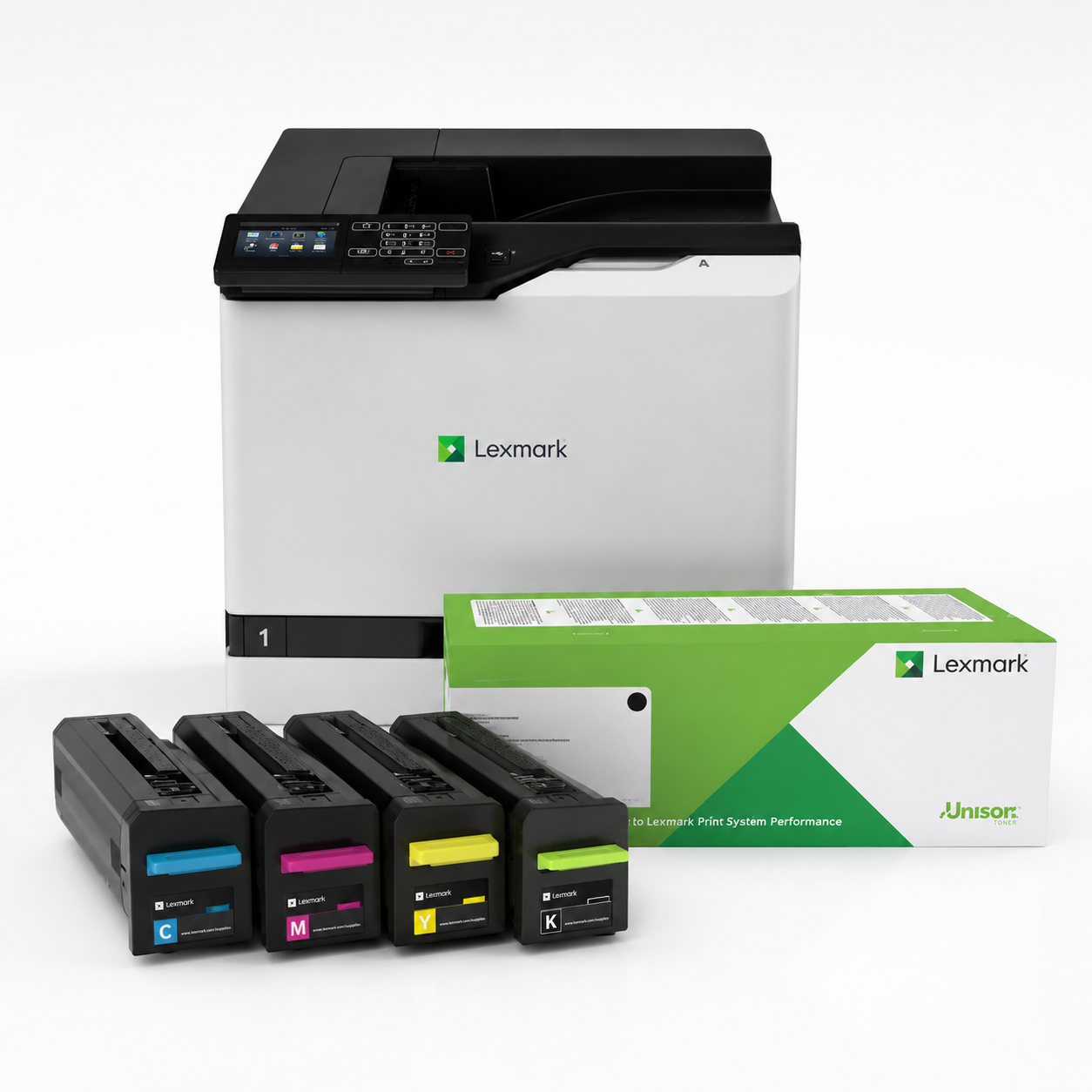 Lexmark CS820DE A4 Color Laser Single Function Printer 60PPM[21K0103]+ 4x Pack Extra High Yield Toner