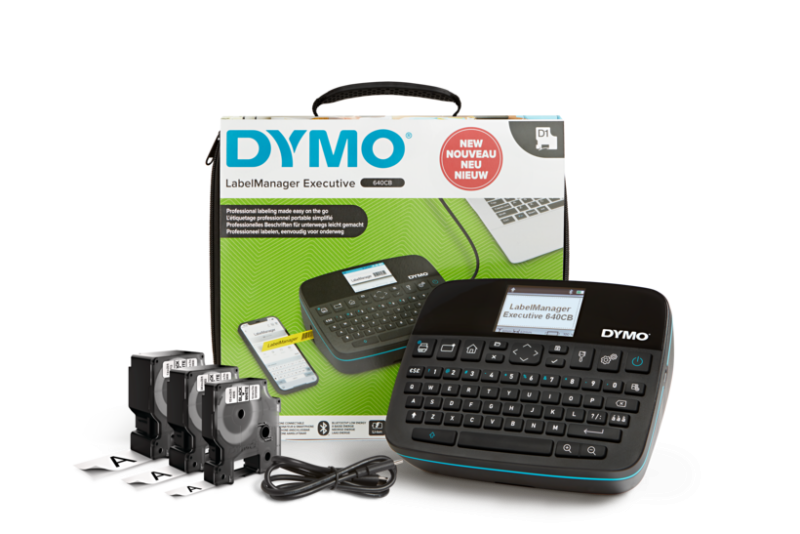 DYMO LabelManager Executive 640CB Label Maker Kit with Case and 3 D1 Tapes [2202121] product photo